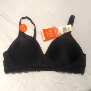 WARNER’S BLACK BRA WIRE FREE 38B